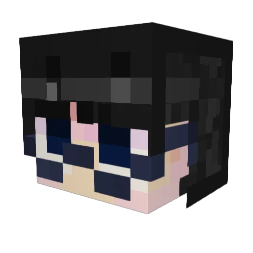 Mimiinee Minecraft avatar head, 3D render