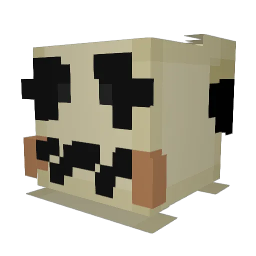 Mimikable Minecraft avatar head, 3D render