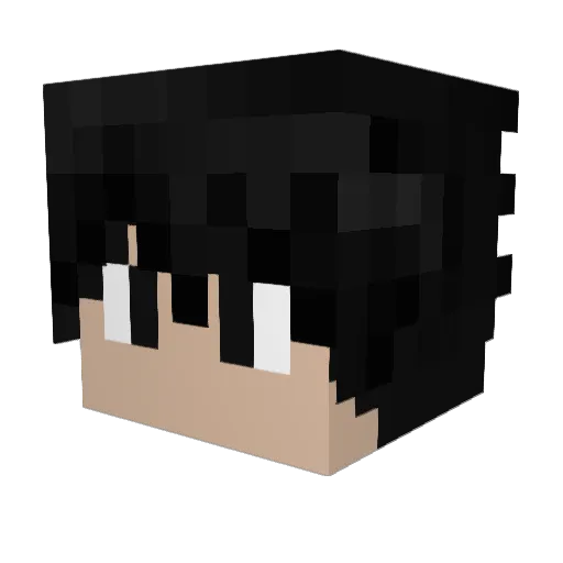 Mimikc Minecraft avatar head, 3D render