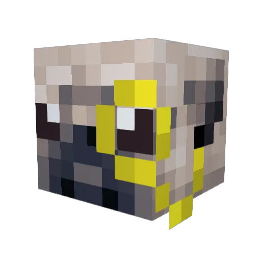 Mimiking7 Minecraft avatar head, 3D render