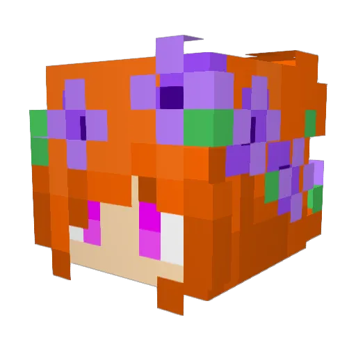 Mimikyu254 Minecraft avatar head, 3D render