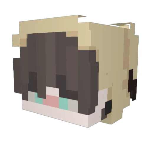 Mimikyu9468 Minecraft avatar head, 3D render