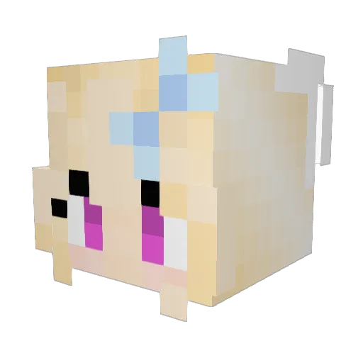 MimikyuBabyy Minecraft avatar head, 3D render
