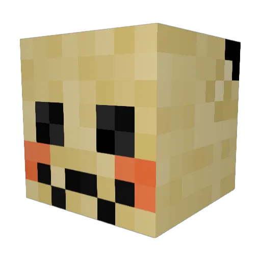 Mimikyu_13 Minecraft avatar head, 3D render