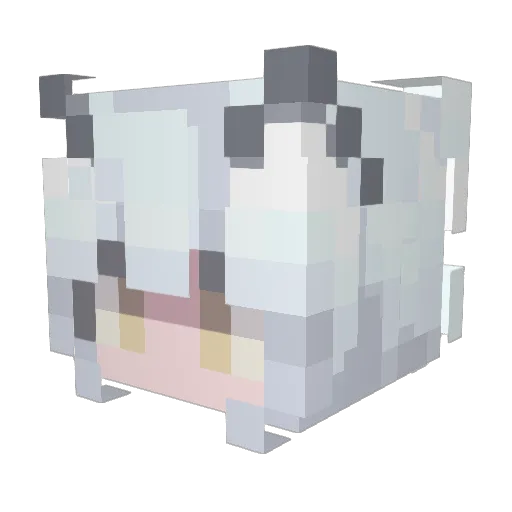 Mimileu Minecraft avatar head, 3D render