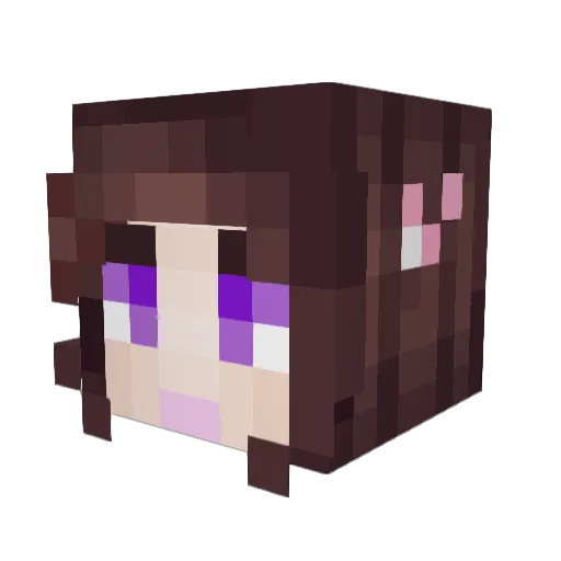 Mimilop Minecraft avatar head, 3D render