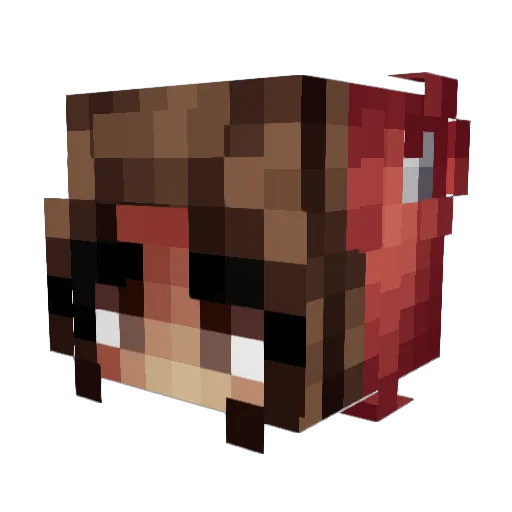 Mimimato Minecraft avatar head, 3D render