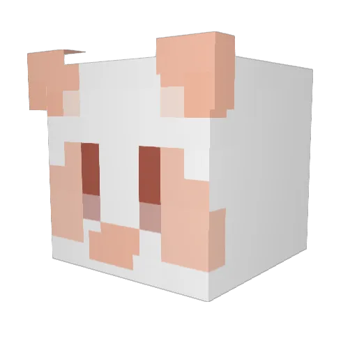 Mimimuumuu Minecraft avatar head, 3D render