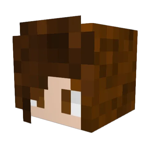 Miminakochan Minecraft avatar head, 3D render