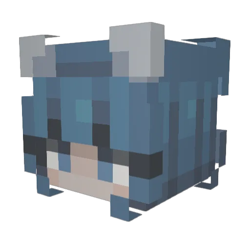 Miminer Minecraft avatar head, 3D render