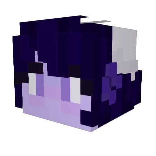 Miminuit_Girl Minecraft avatar head, 3D render