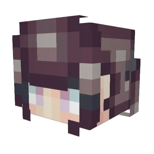 Mimiotter Minecraft avatar head, 3D render