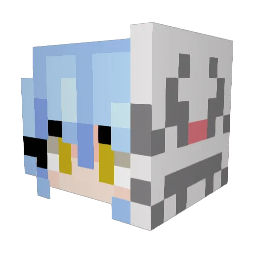 Mimiq_u Minecraft avatar head, 3D render