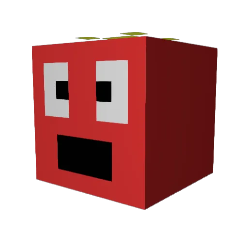 Mimishippi Minecraft avatar head, 3D render