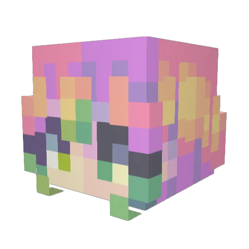 Mimitsuri Minecraft avatar head, 3D render