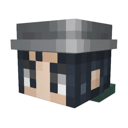 Mimiyuu Minecraft avatar head, 3D render