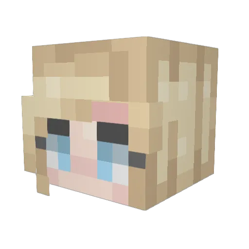 Mimjmc Minecraft avatar head, 3D render