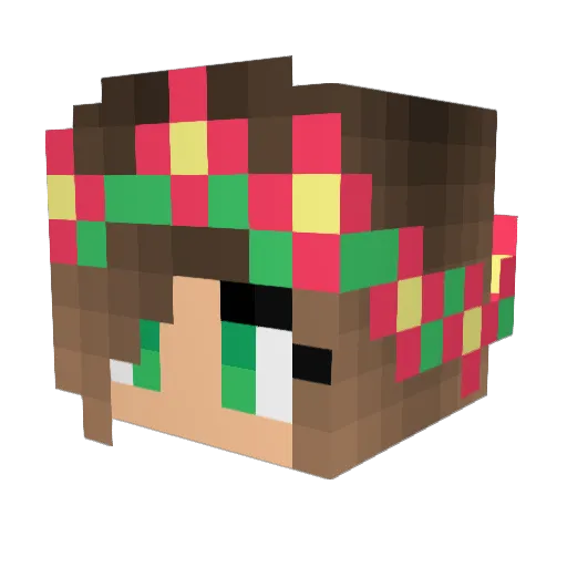 MimmiCandy Minecraft avatar head, 3D render