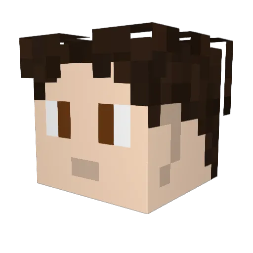 MimoDgod Minecraft avatar head, 3D render