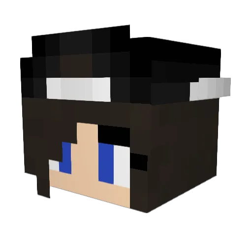Mimokou Minecraft avatar head, 3D render