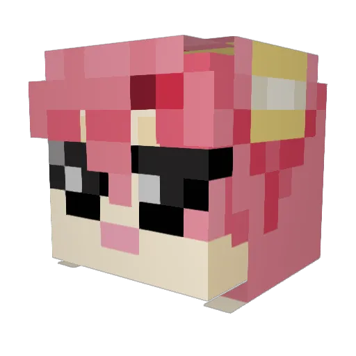 Mimorinxd Minecraft avatar head, 3D render