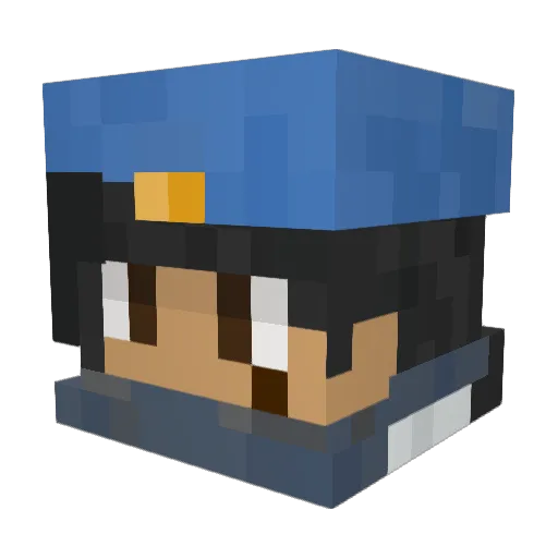 Mimseon_ Minecraft avatar head, 3D render