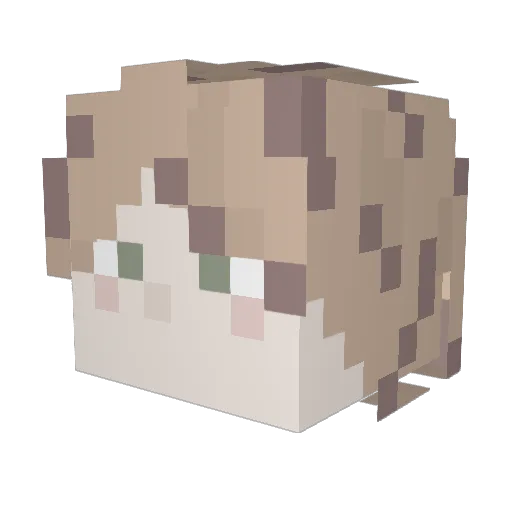 Mimu404 Minecraft avatar head, 3D render