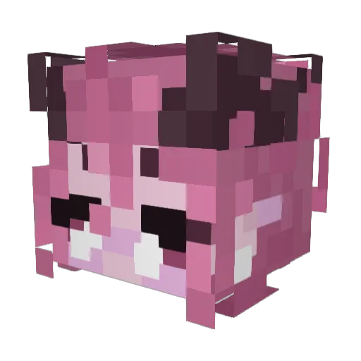MimzyMoon Minecraft avatar head, 3D render