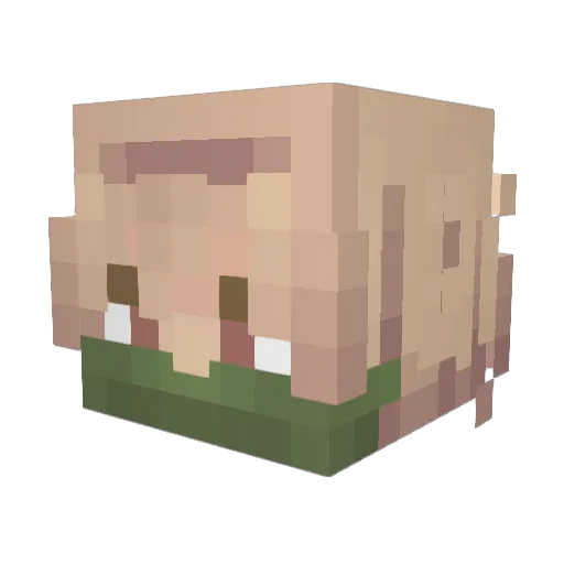 Min2200 Minecraft avatar head, 3D render