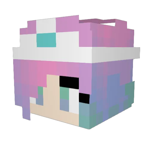 MinAdam Minecraft avatar head, 3D render