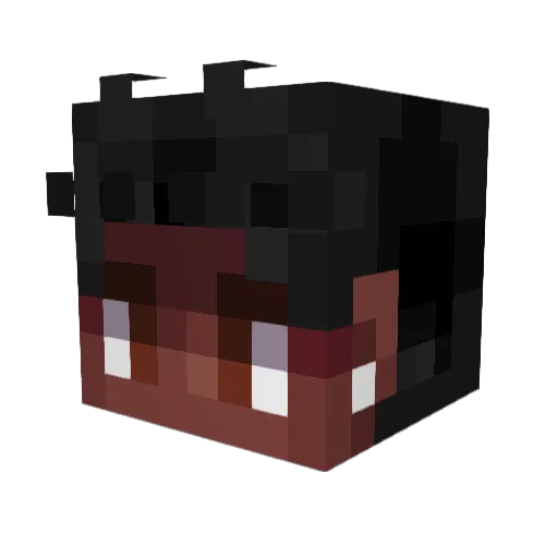 MinCarve Minecraft avatar head, 3D render