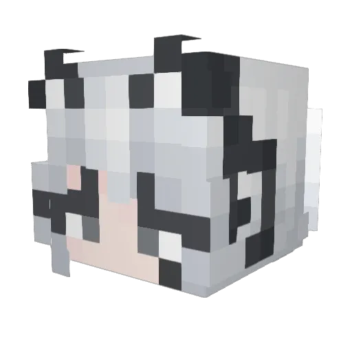 MinCho Minecraft avatar head, 3D render