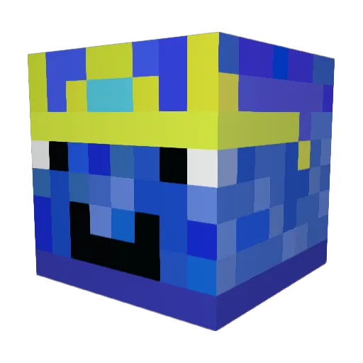 MinCraftK Minecraft avatar head, 3D render