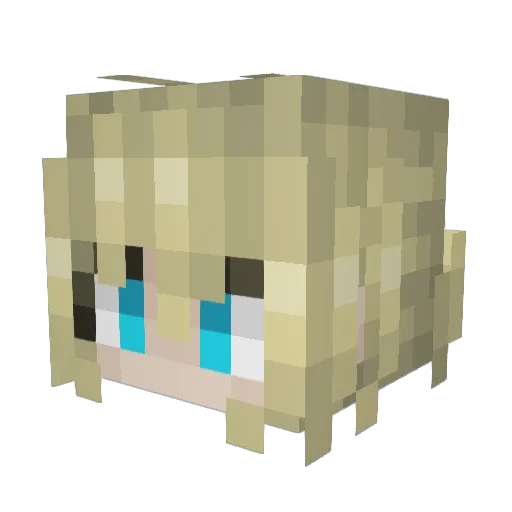 MinGV00 Minecraft avatar head, 3D render