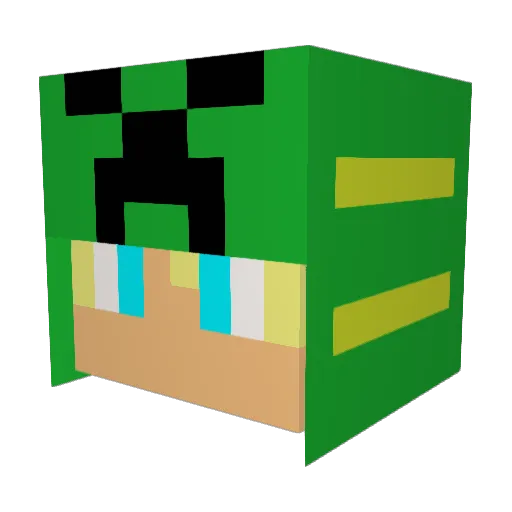 MinJohnL Minecraft avatar head, 3D render