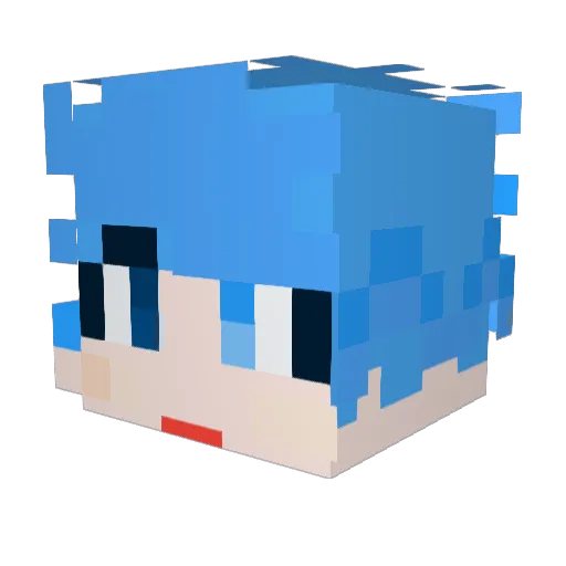 MinK07 Minecraft avatar head, 3D render
