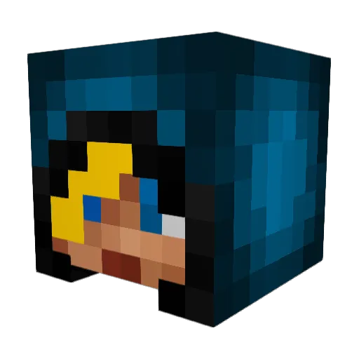 MinK3r Minecraft avatar head, 3D render