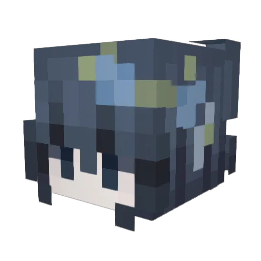 MinKyung_ Minecraft avatar head, 3D render