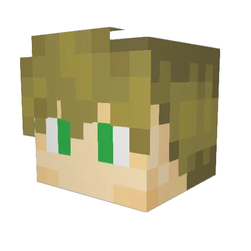 MinPres Minecraft avatar head, 3D render