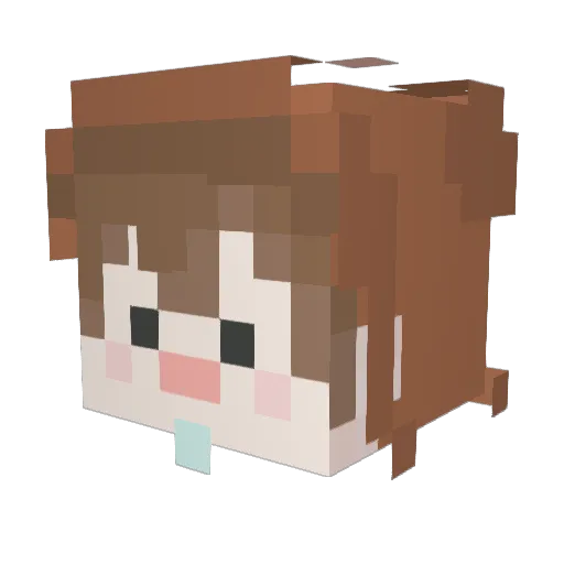 Min_Gyeol Minecraft avatar head, 3D render