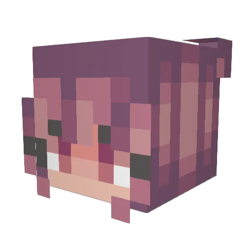 Min_Lisa Minecraft avatar head, 3D render