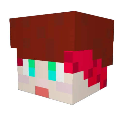 Min_ggam Minecraft avatar head, 3D render
