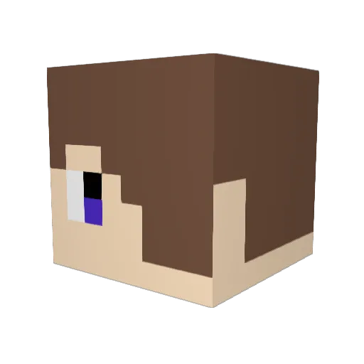 Min_min_zemi Minecraft avatar head, 3D render