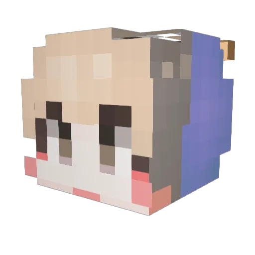 Min_seul Minecraft avatar head, 3D render