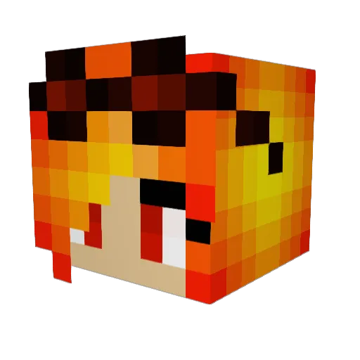 Mina006 Minecraft avatar head, 3D render