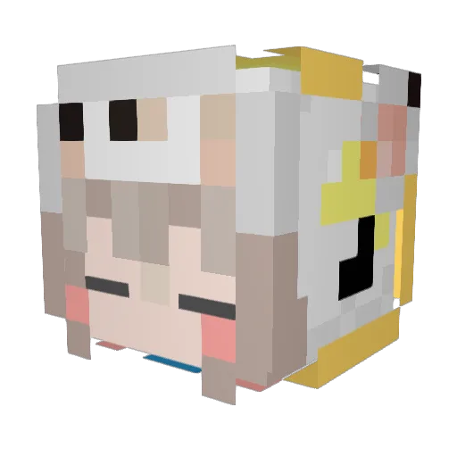 Mina1118 Minecraft avatar head, 3D render