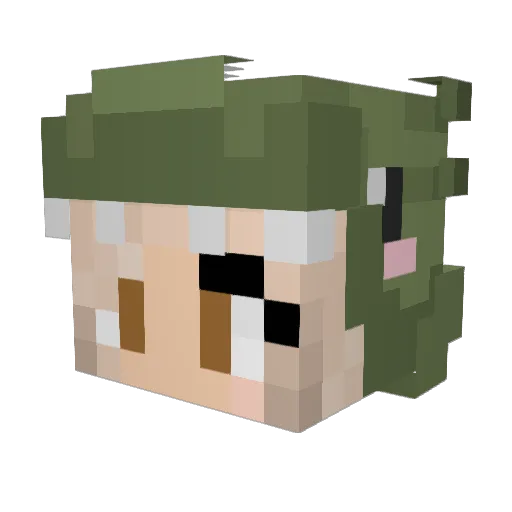 Mina2011 Minecraft avatar head, 3D render