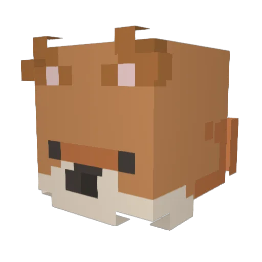MinaEmile Minecraft avatar head, 3D render