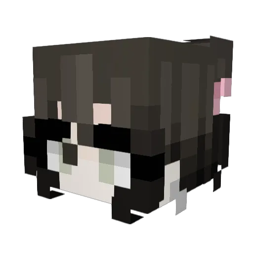 MinaIzzy Minecraft avatar head, 3D render