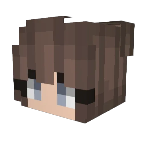 MinaLala Minecraft avatar head, 3D render
